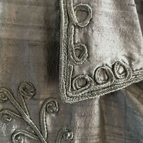 Vintage Sandy Starkman Jacket Large Black Silk Embroidered Beaded Art To Wear - Picture 3 of 14